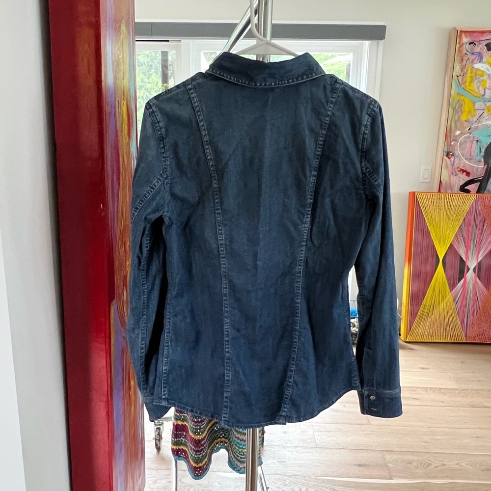 White House Black Market Blue Jean Jacket Classic Denim